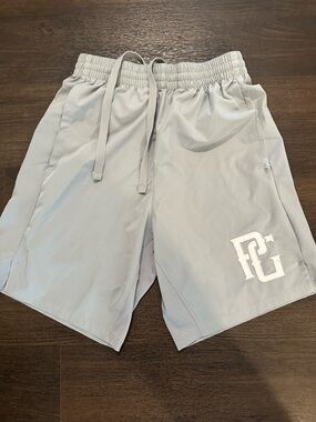 PG “Perfect Game” Men’s Light Gray Performance Shorts.